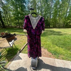Lilly Carol dress size 14 black and Fushia